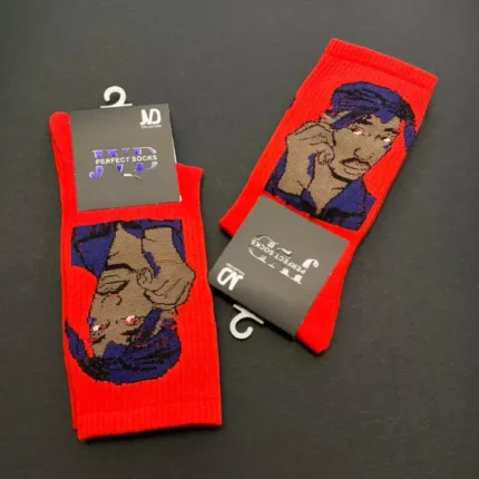 جوراب ساقدار کش انگلیسی طرح tupac