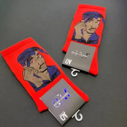 قیمت جوراب ساقدار کش انگلیسی طرح tupac