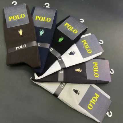 جوراب ساقدار مردانه گلدوزی شده polo
