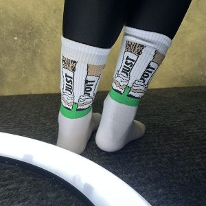 جوراب ساقدار فانتزی طرح just do it